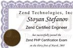 ZCE printed certificate