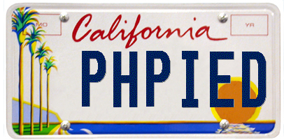 phpied license plate